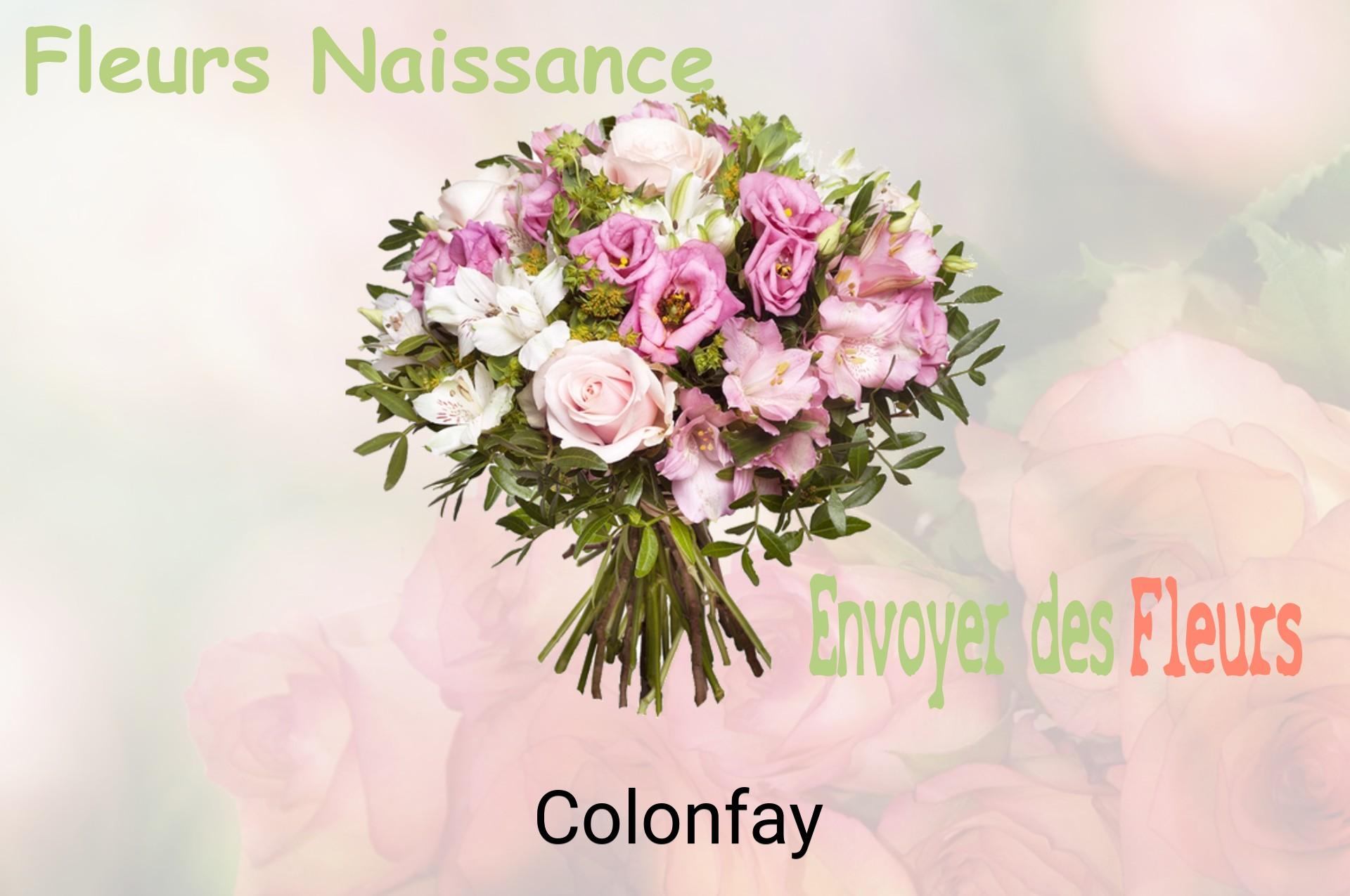 Bouquet de fleurs de naissance livré à Colonfay